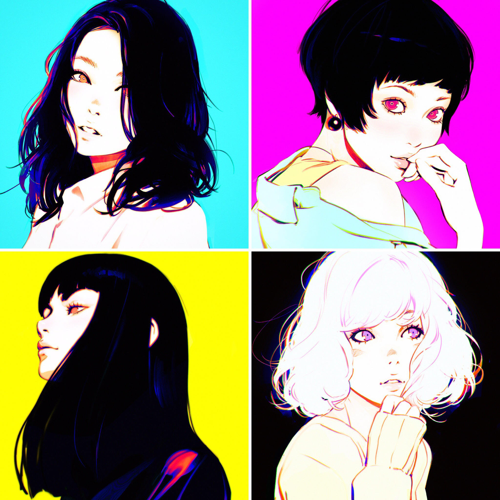 CMYK Quadriptych by Kuvshinov-Ilya