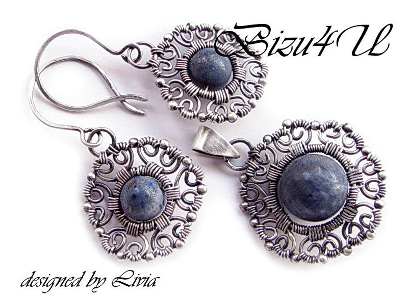 KOMPLET 'BLUE LIGHT' by bizuteria-bizu4u