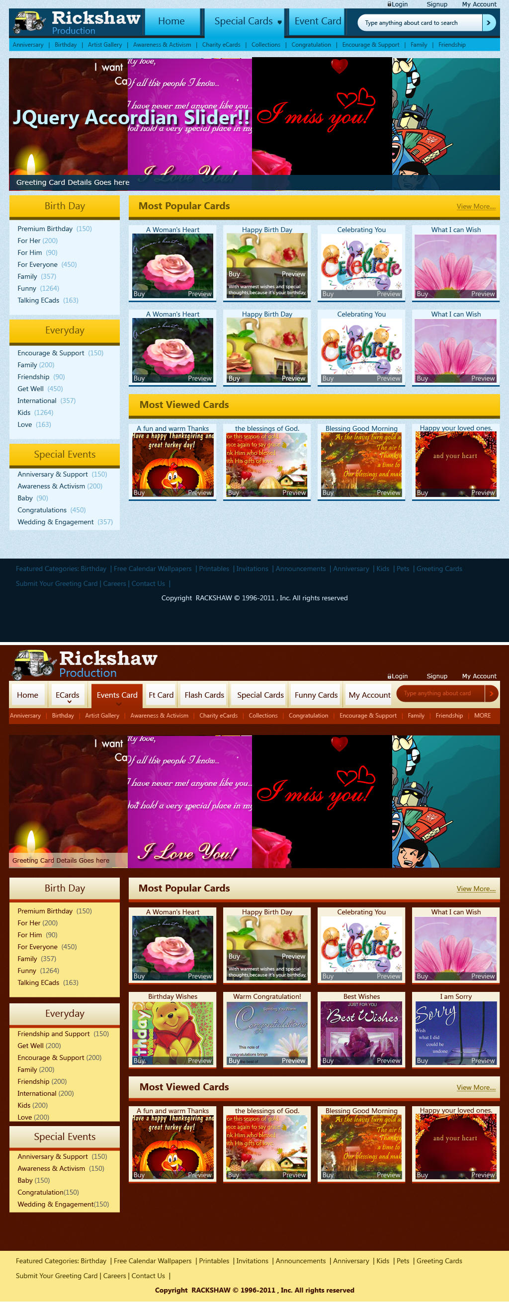 Rackshaw Production Greenting site by rameexgfx