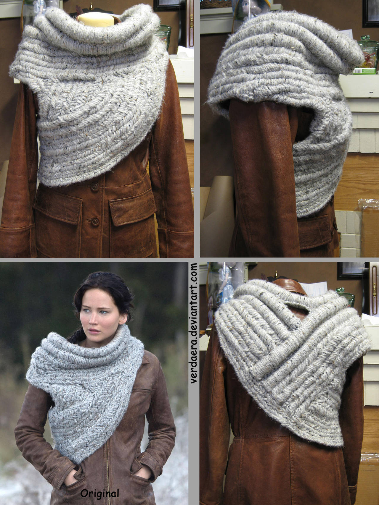 Katniss Woven Cowl from Catching Fire by Verdaera