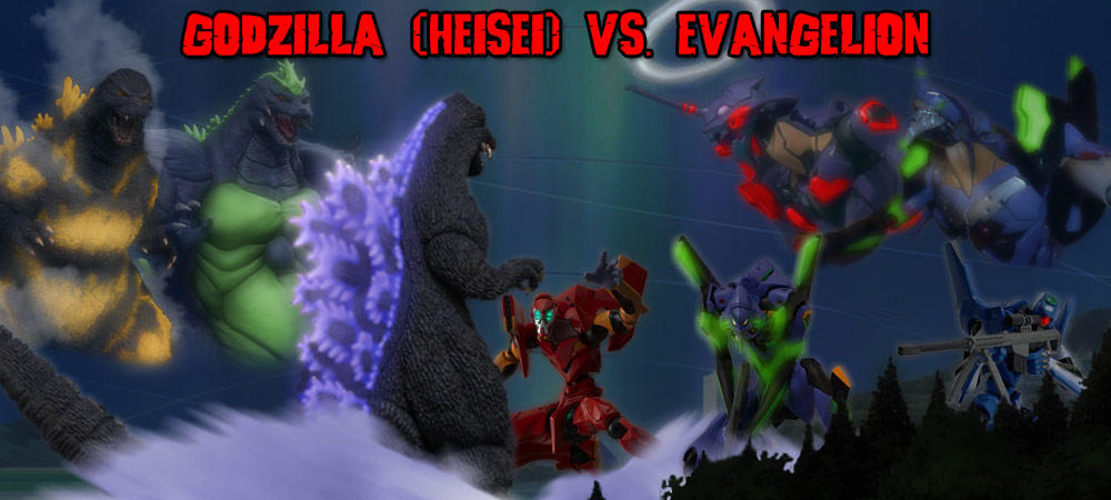 Former Banners - Godzilla (Heisei) vs. Evangelion by KaijuX