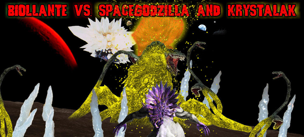 Alternate Banner - Biollante vs. SpaceG+Krystalak by KaijuX