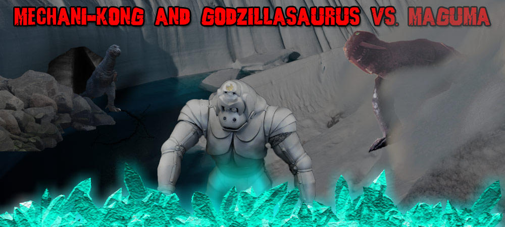 KWCB - Mechani-Kong and Gsaurus vs. Maguma by KaijuX