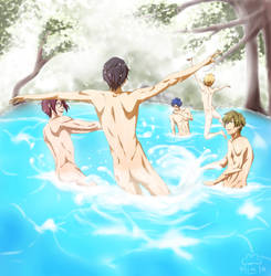 Swimming Boys by Daniimon