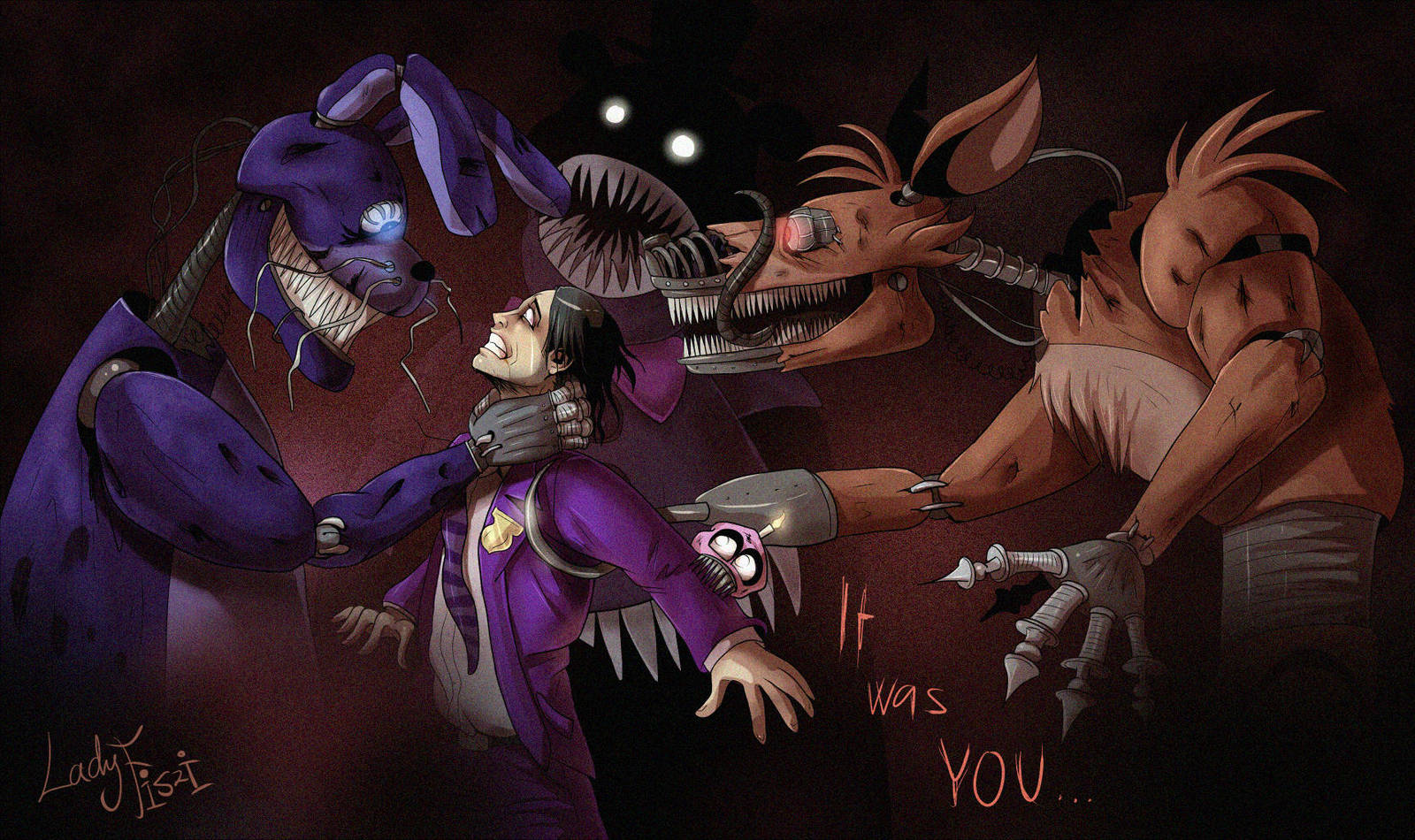 FNAF 4 - Purple Guy's Punishement by LadyFiszi on DeviantArt Tons of awesome fnaf purple guy wallpapers to download for free.