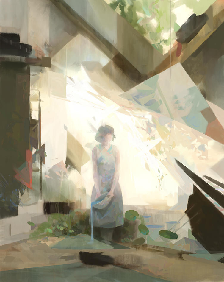 Unfinished painting from May by Juhupainting