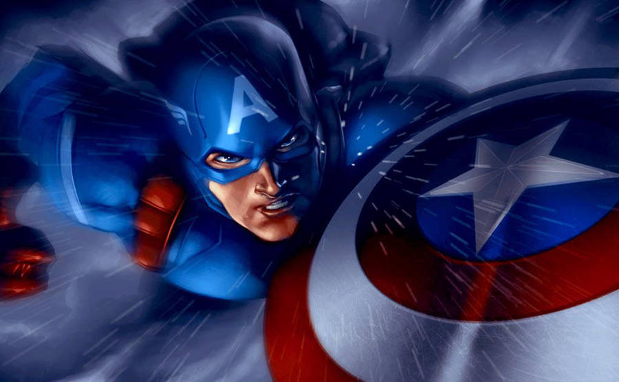 Free Fall Captain America by Brian Fajardo