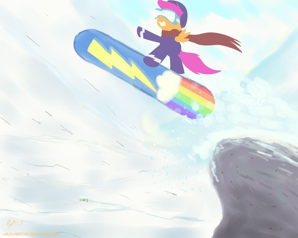 Snowboarding (ATG7 - Day 25) by HalflingPony
