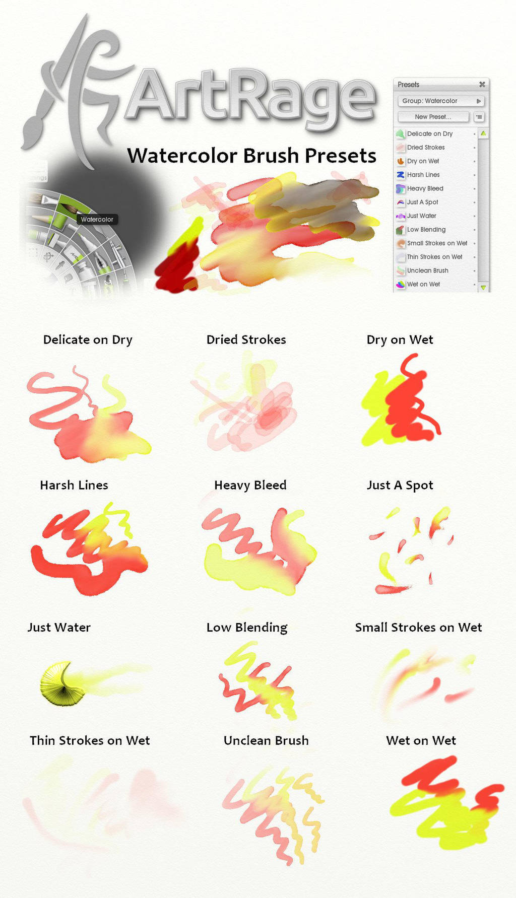 Watercolor Presets by ArtRageTeam