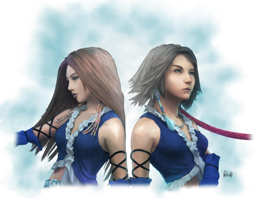 FFX-2 Yuna and Lenne by AmberDust