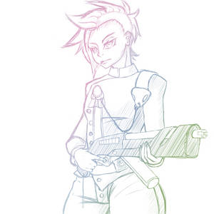 Example scetch (waist up) by theMuesLee Example scetch (waist up) by theMuesLee