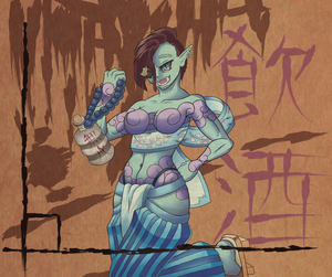 Female Oni Momoka by theMuesLee Female Oni Momoka by theMuesLee