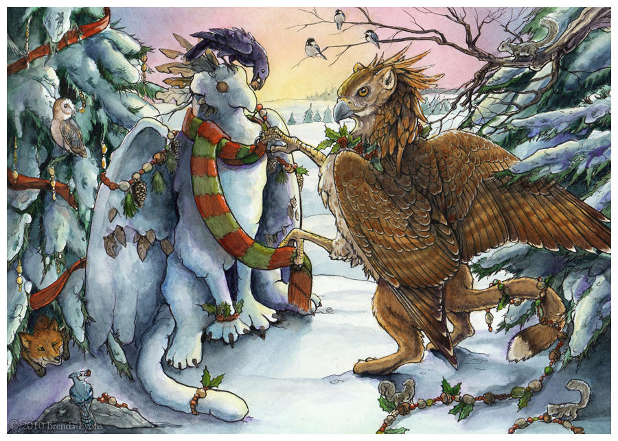 Solstice's Snowgryph by windfalcon