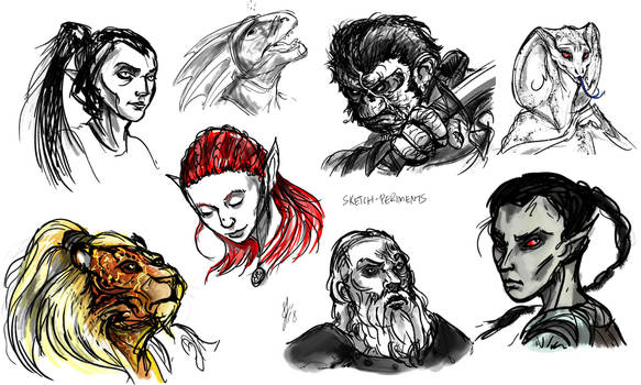 Photoshop first sketch experiments by ShoutFinder