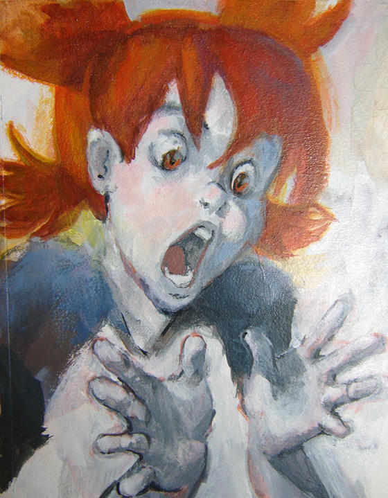 Screaming Yotsuba by megalaros