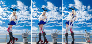 Shimakaze at cloudly skies / Cosplay by MaySakaali