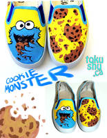 Cookie Monster Shoes by artsyfartsyness