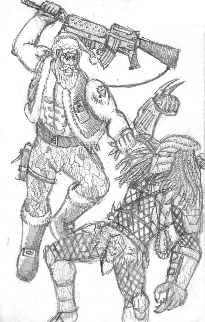 santa_vs_predator_by_dwestmoore_dcvtymh-