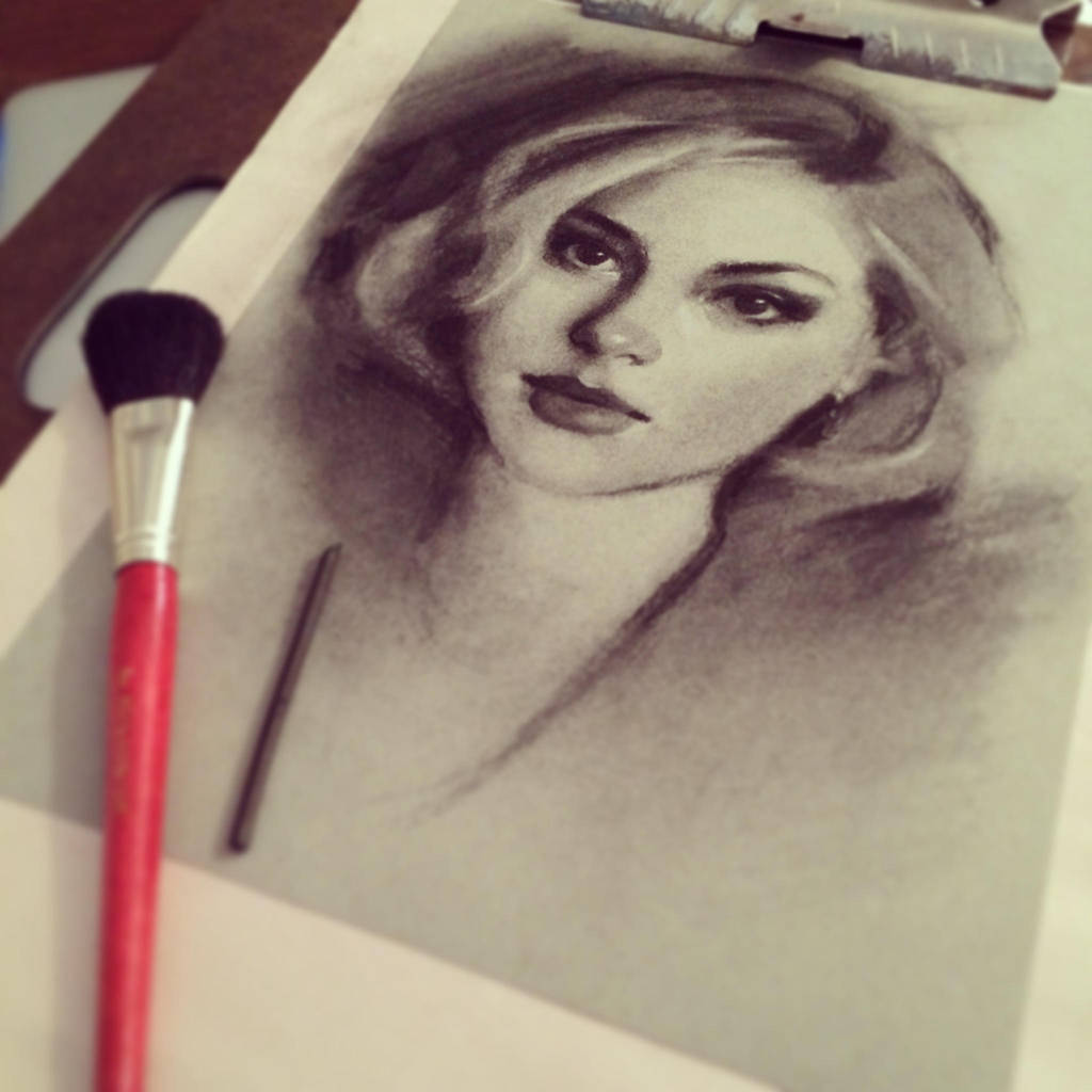 Charcoal Drawing WIP by GabrielleBrickey