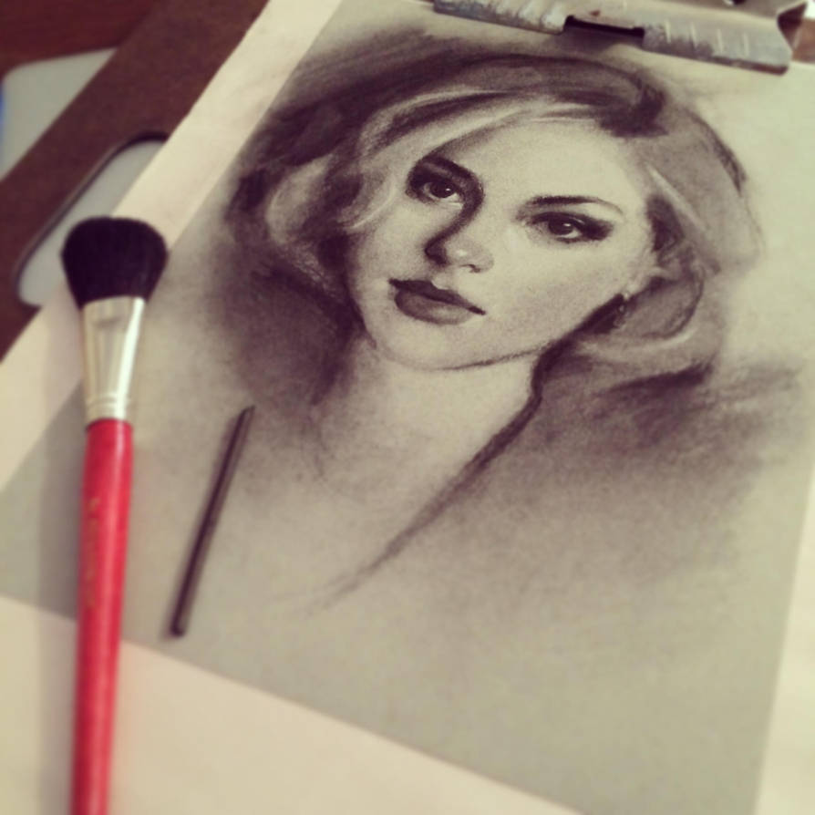 Charcoal Drawing WIP by GabrielleBrickey