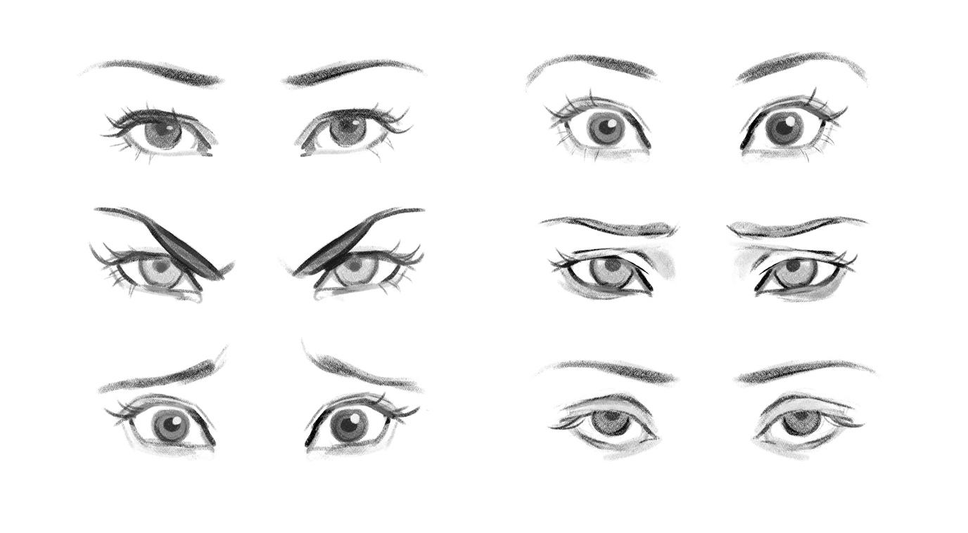 Eye Expressions Reference by GabrielleBrickey