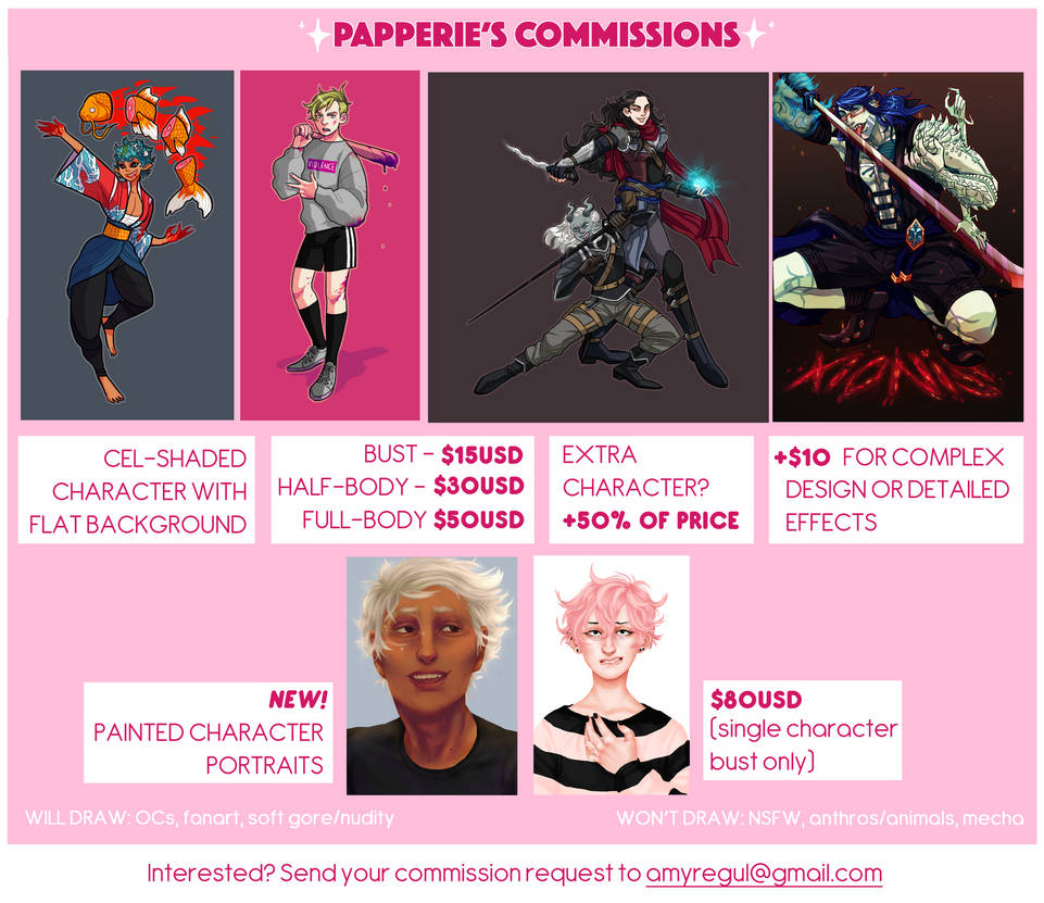 COMMISSIONS OPEN by sugartart COMMISSIONS OPEN by sugartart