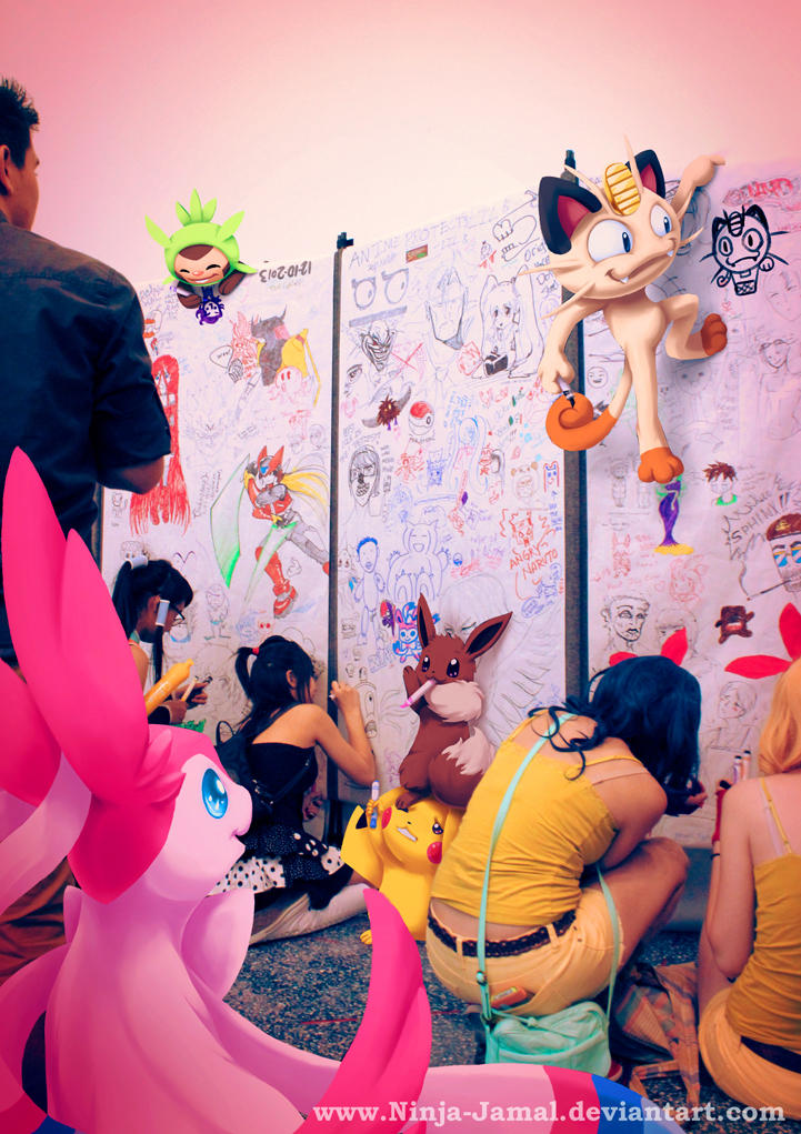 Wild Pokemon Anime Expo 2013 At Drawing Area By Ninja Jamal On