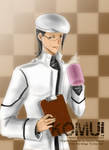 Komui with pink coffee mug by ernn