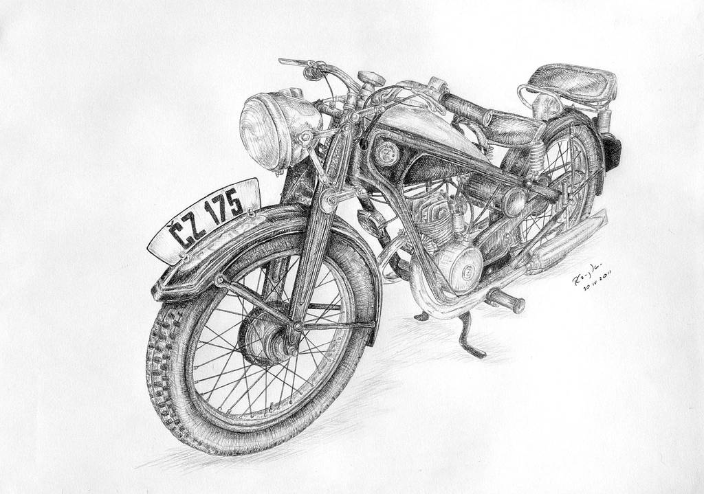 Cezeta - Motorcycle CZ 175 by czajka