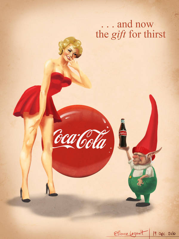 Coca-cola pin-up by E-sketches