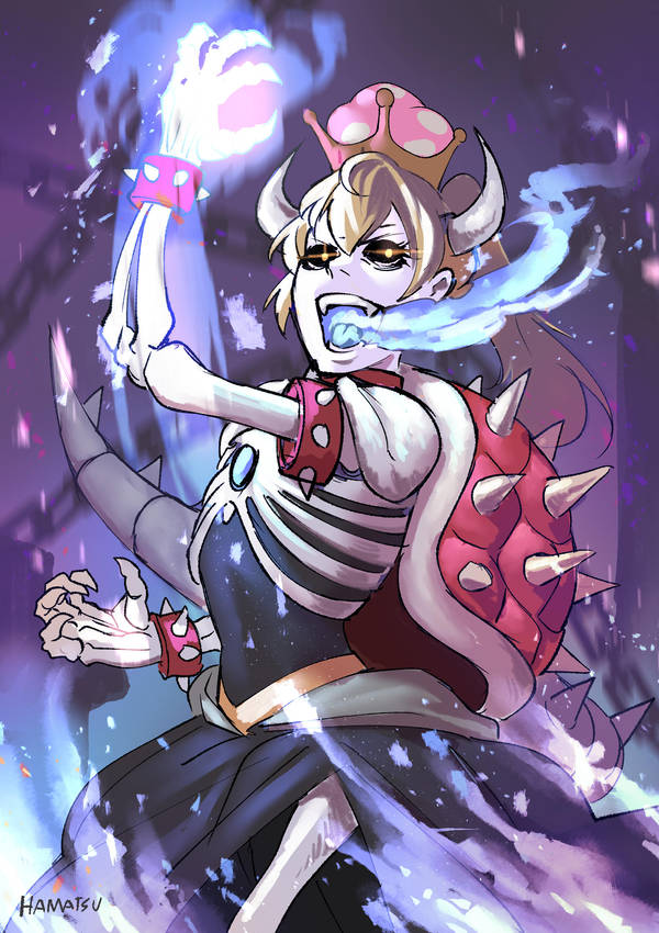 Dry Bowsette - (wip?) by HamatsuART on DeviantArt