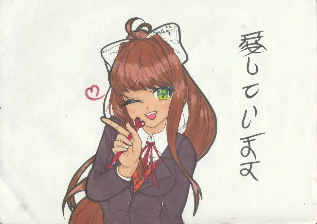 [Speed_Drawing]-Doki Doki Literature Club!__Monika by ToyFoxyFazbear on ...