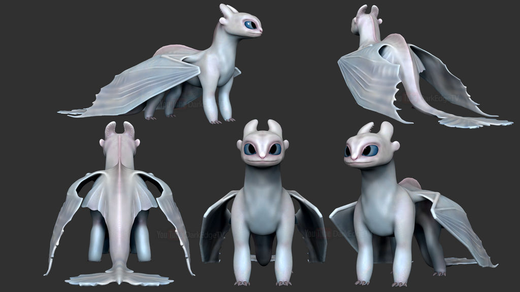 ZBrush - Light Fury (HTTYD3) by Rebecca1208