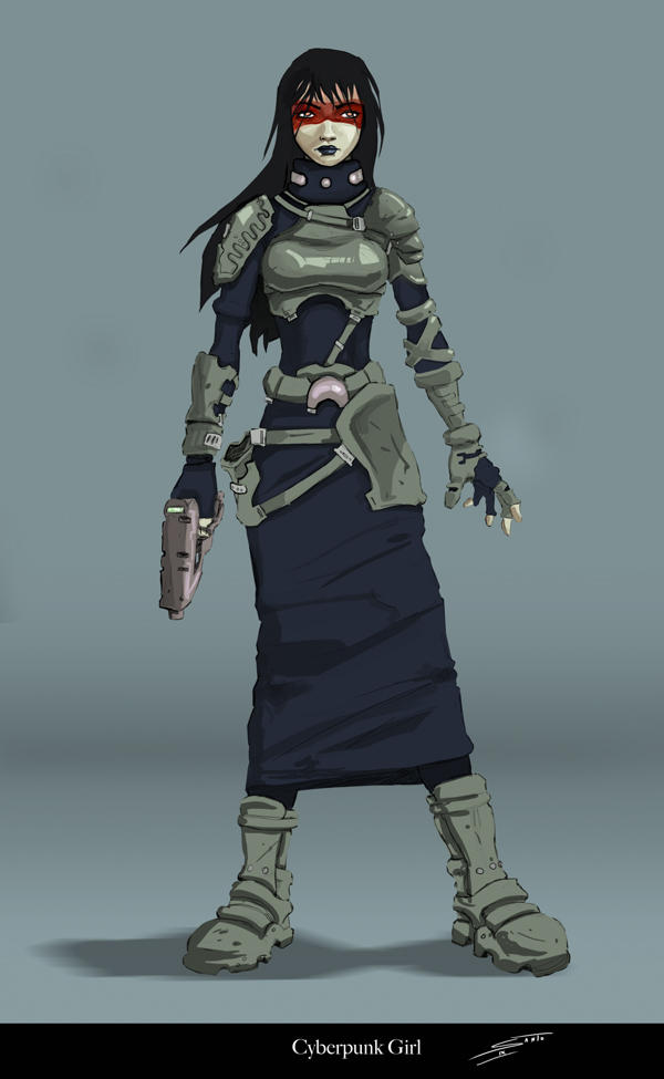 Cyberpunk Girl by deadinsane