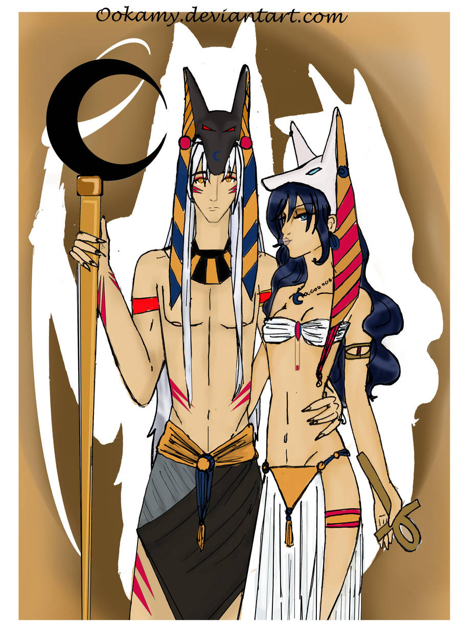 Sesskag- Anubis and his wife Anput by Ookamy