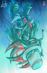 falling - Kaito Shadow Demon form by shadowhatesomochao