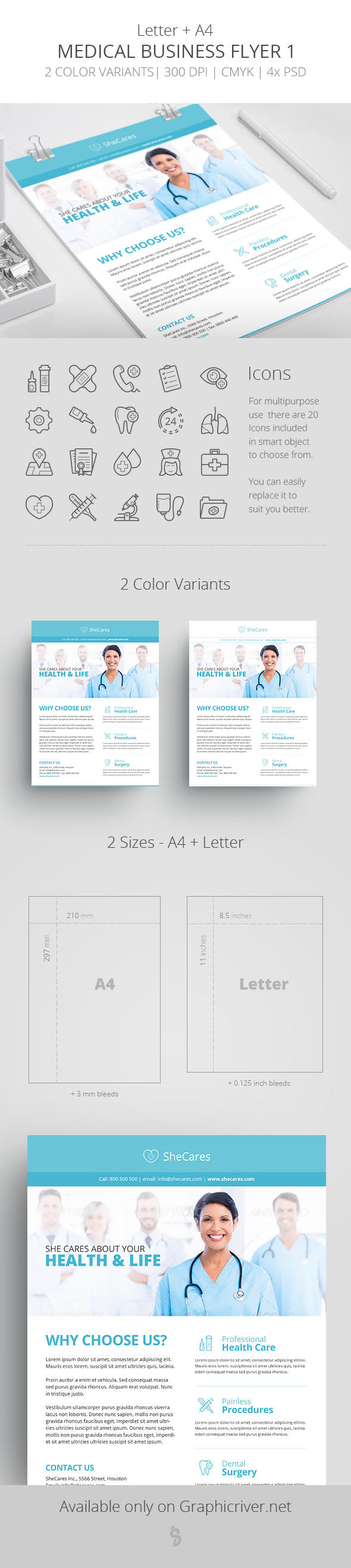 Medical Business Flyer Template 1 by survivorcz