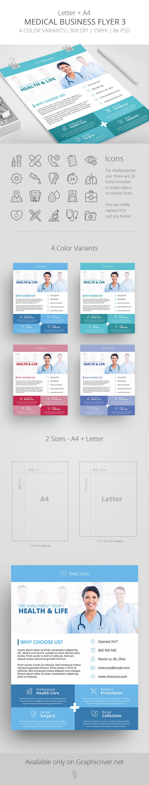 Medical Business Flyer Template 3 by survivorcz
