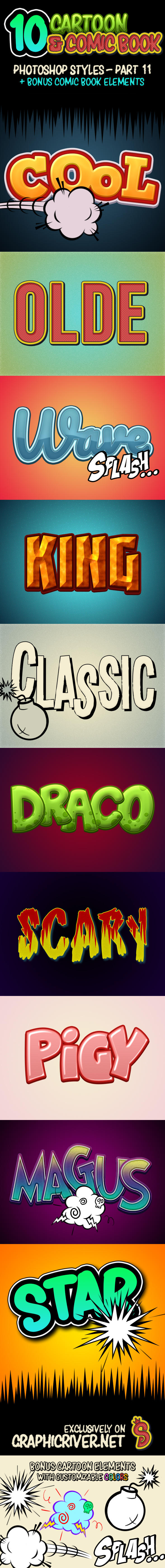 Cartoon and Comic Book Photoshop Styles - PART 11 by survivorcz