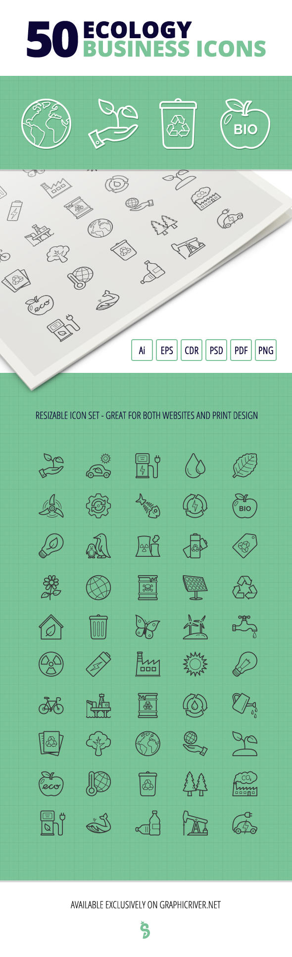 50 Ecology Business Icons by survivorcz