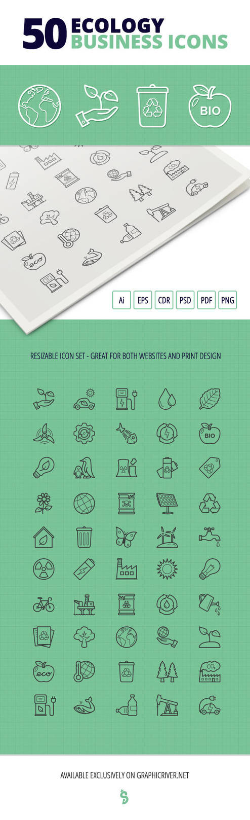 50 Ecology Business Icons by survivorcz