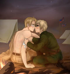 USUK - fireside by TechnoRanma