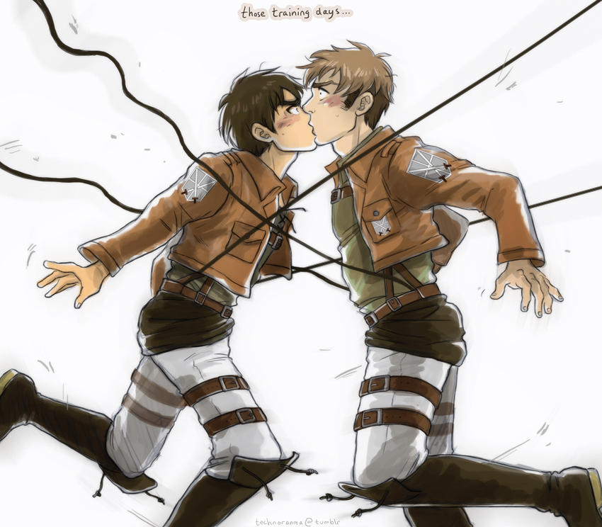 Attack on Titan Accidental kiss by TechnoRanma on DeviantArt