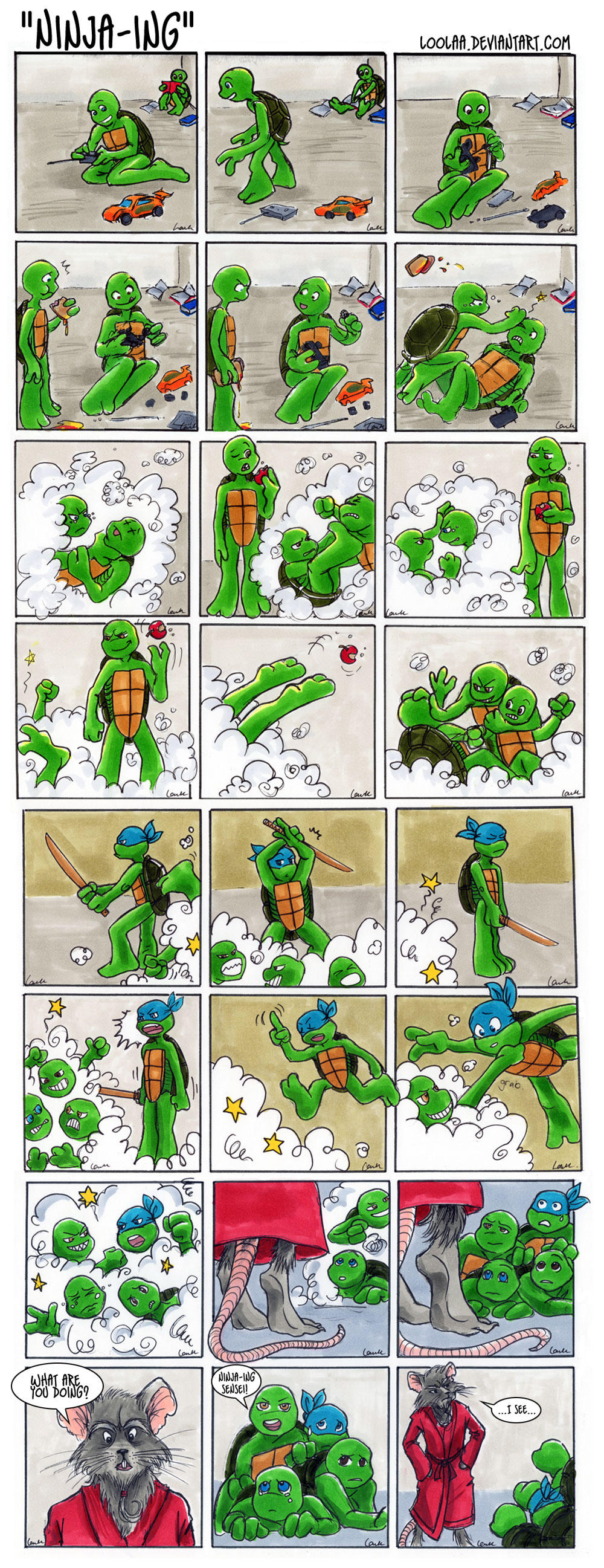 TMNT: Ninja-ing by loolaa