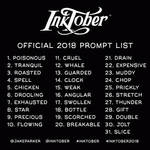 Inktober 2018 Official Prompt List by LaChicaRara