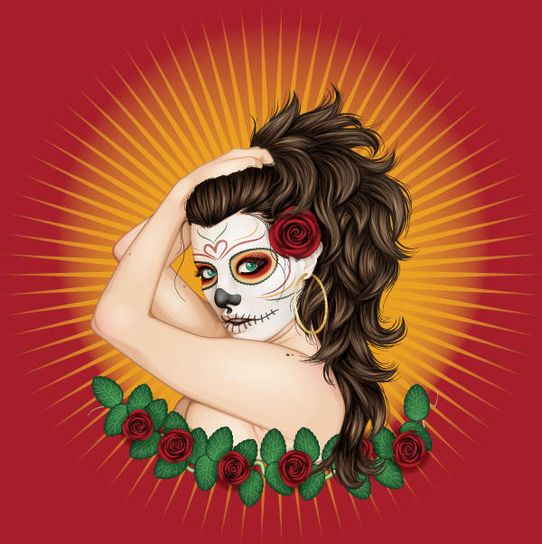 Adobe Tutorial: Day of the Dead by ChewedKandi