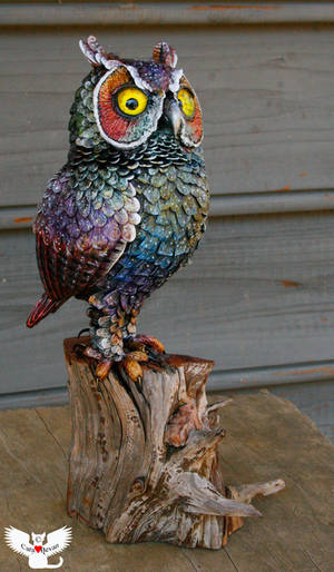 Cosmic Gourd Owl by ART-fromthe-HEART Cosmic Gourd Owl by ART-fromthe-HEART