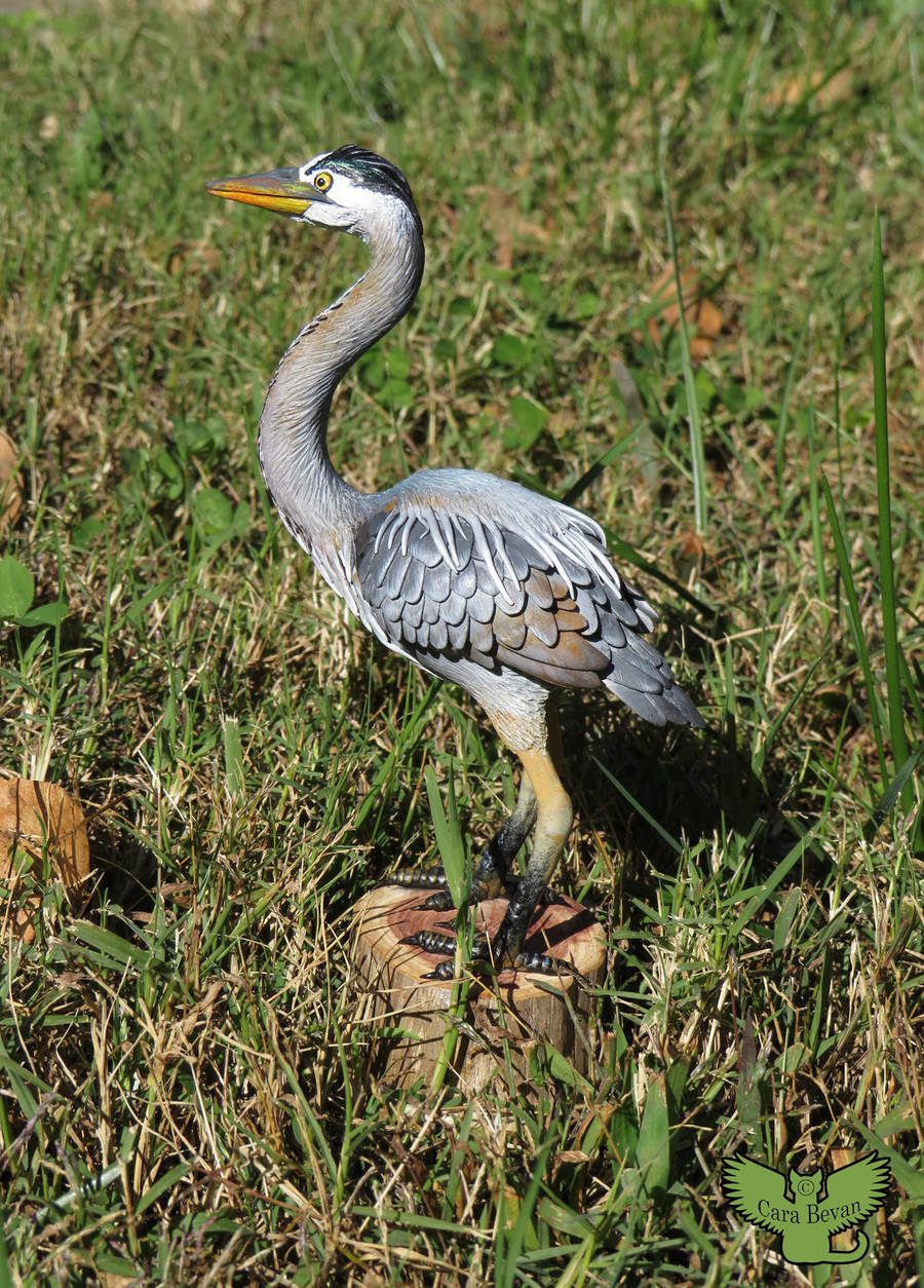 Gourd Great Blue Heron by ART-fromthe-HEART