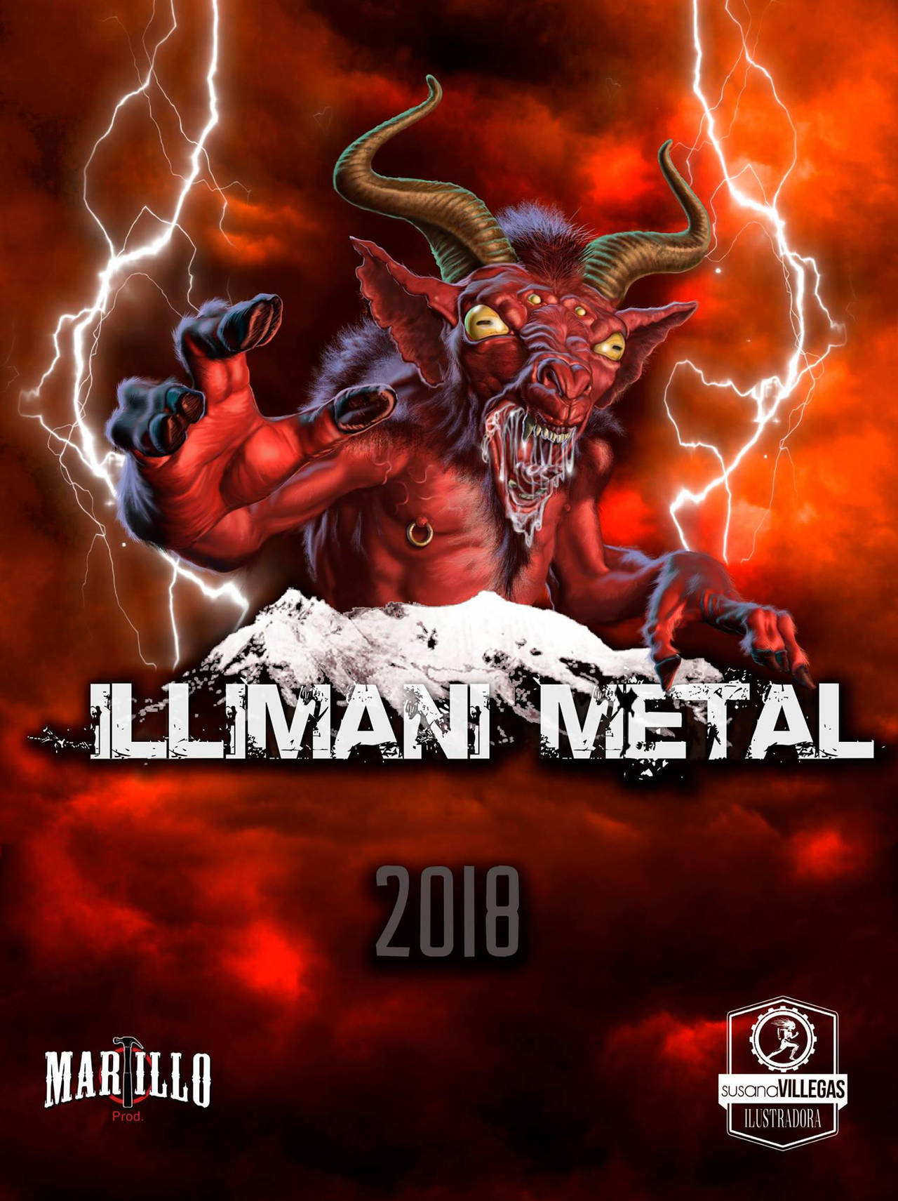 Illimani Metal Fest Poster Evil Goat by susanavillegas