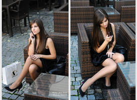 Yuna in a cafe by DioEraclea